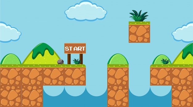 Vector gratuito una divertida plantilla de juego