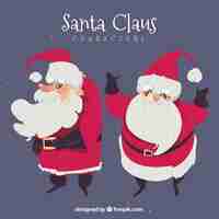 Vector gratuito divertido personaje de santa claus