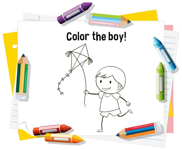 Divertirse coloreando con Kite y Boy