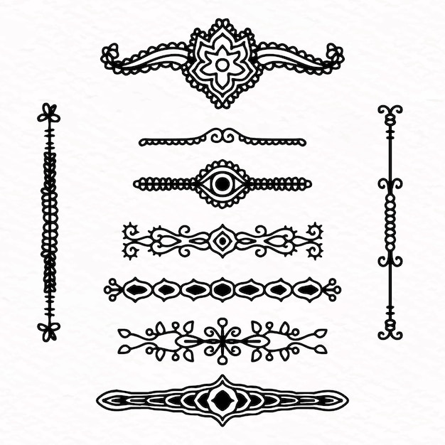 Divider collection diseño dibujado a mano