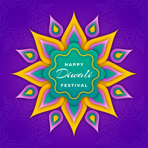Diwali en estilo papel