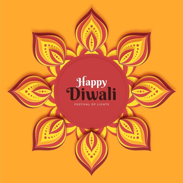 Diwali en estilo papel