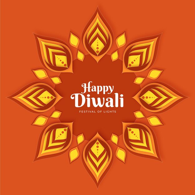 Diwali en estilo papel