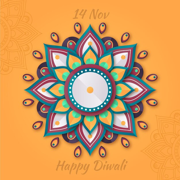 Diwali en estilo papel