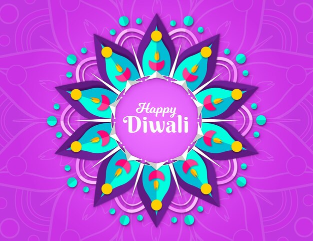 Diwali en estilo papel