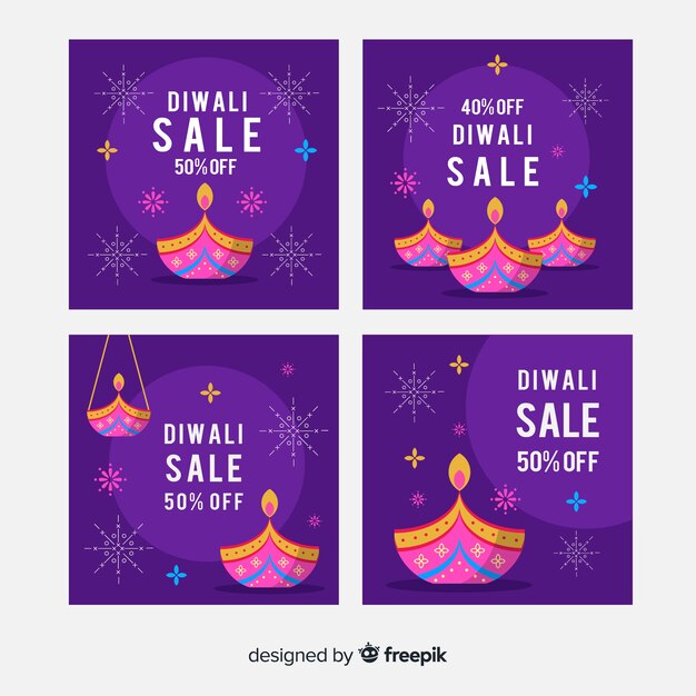 Diwali instagram night purple shades post collection