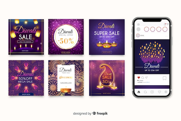 Diwali instagram post collection