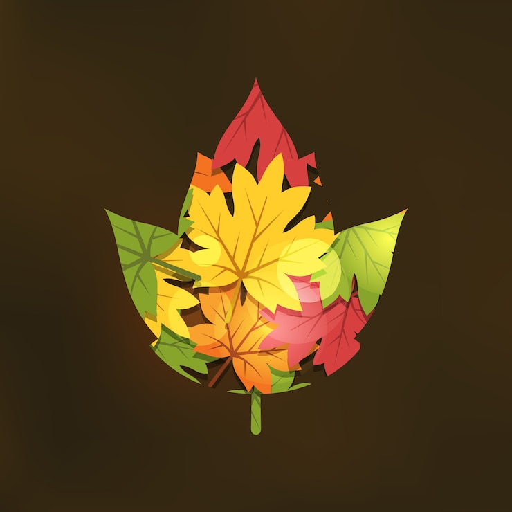 Vector gratuito doble exposición de otoño en la ilustración de estilo plano