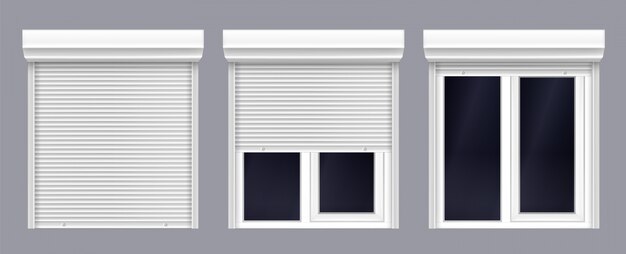 Doble ventana con persiana enrollable y cierre