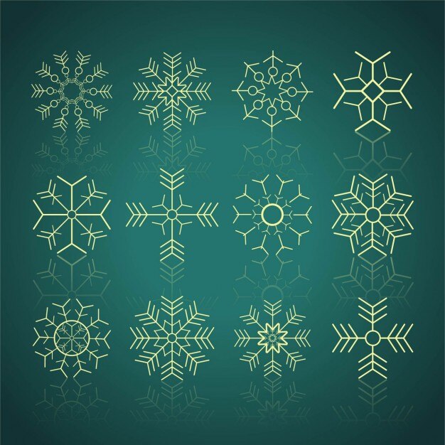 Doce copos de nieve