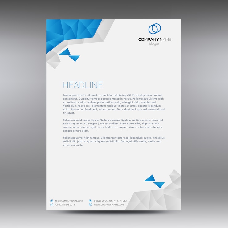 Documento de negocios geométrico