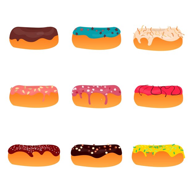 Donut con chispitas aislado sobre fondo blanco.