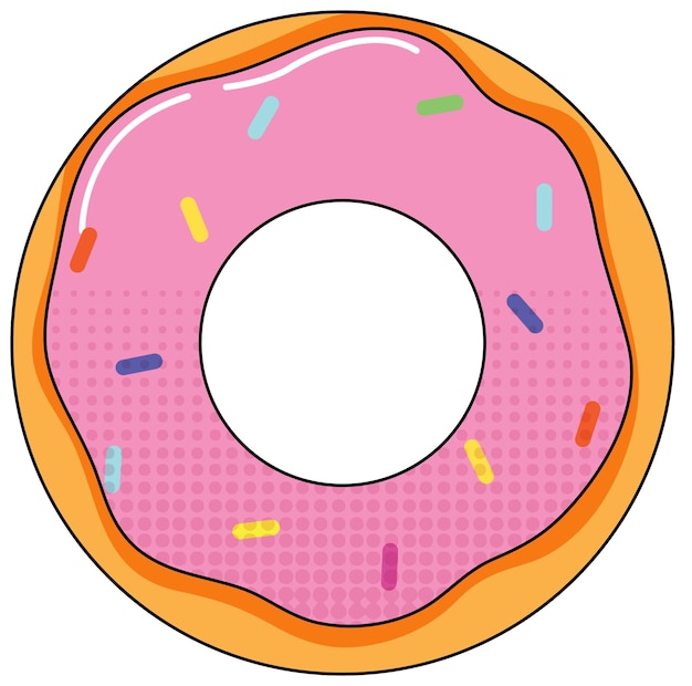 Vector gratuito donut sobre fondo blanco