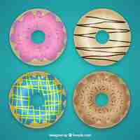 Vector gratuito donuts deliciosos