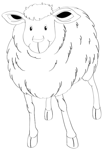 Vector gratuito doodle animal para ovejas