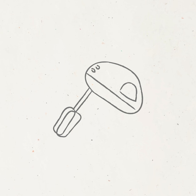 Vector gratuito doodle batidora de mano eléctrica vector