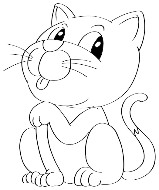 Vector gratuito doodle personaje animal para gatito