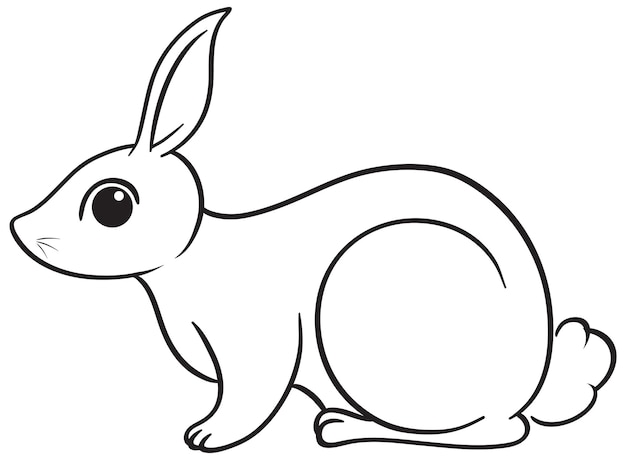 Vector gratuito doodle personaje de dibujos animados de conejo