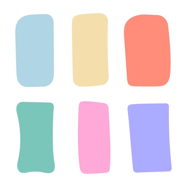 Doodle rectángulos de colores pastel