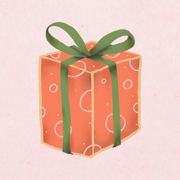 Doodle de regalo de Navidad, linda ilustración