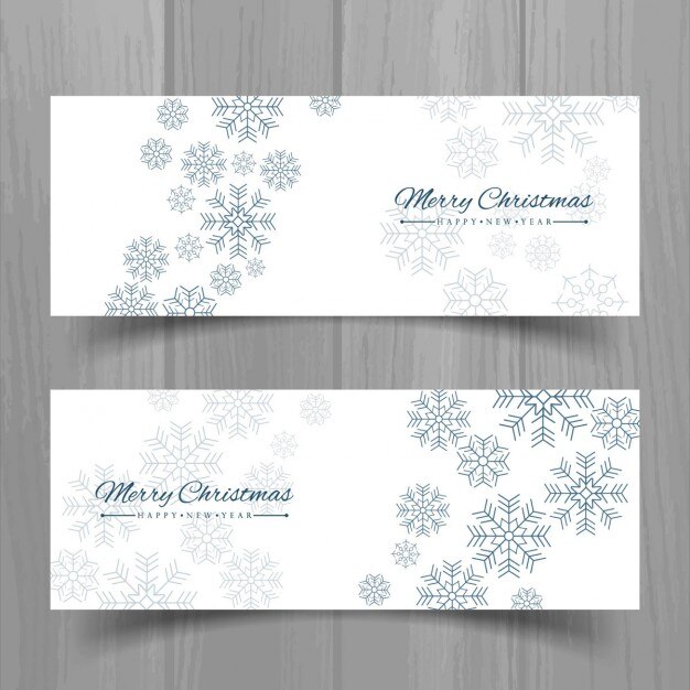 Dos banners blancos para navidad
