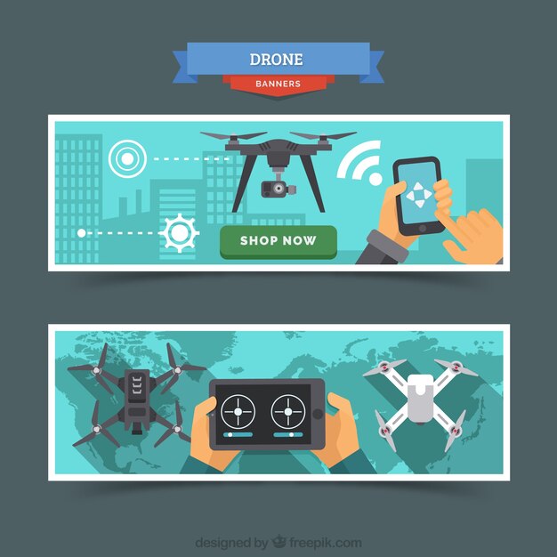 Dos banners de dron