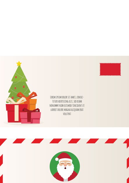 Dos bonitas cartas navideñas con sobres