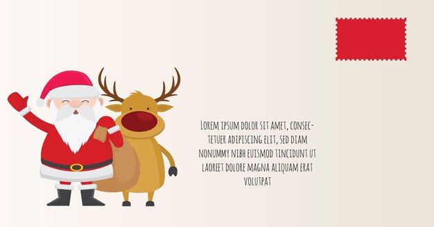 Dos cartas navideñas con bonitos sobres