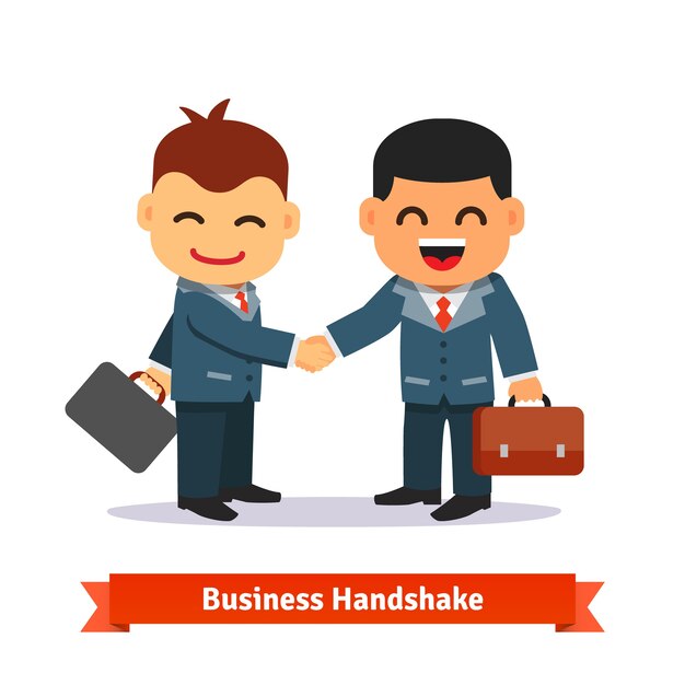 Dos hombres de negocios dándose la mano