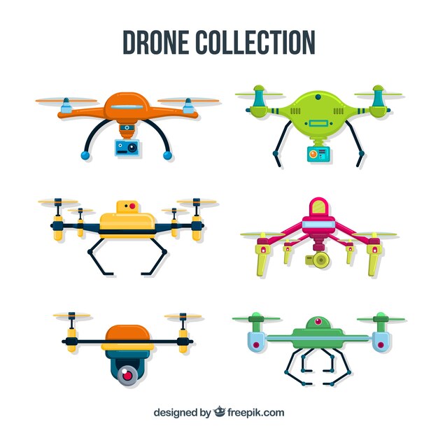 Drones adorables con estilo colorido