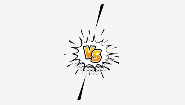Duelo de estilo cómico conflicto versus diseño de pancartas