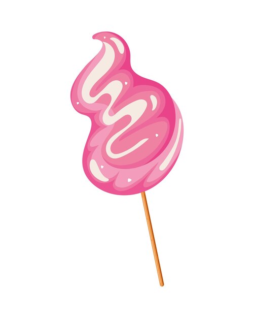 Dulce caramelo en palo