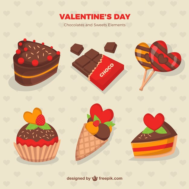 Dulces de san valentín