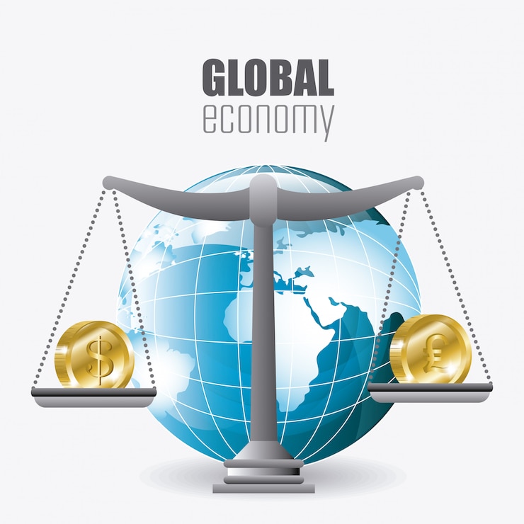 Vector gratuito economía global, dinero y negocios