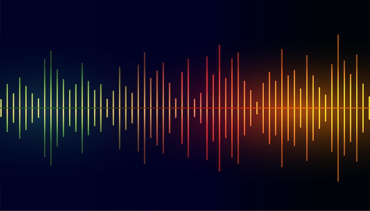 Vector gratuito ecualizador de frecuencia de sonido de colores de fondo