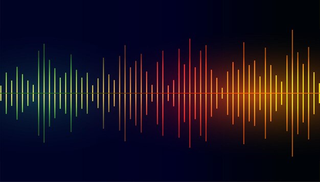 Ecualizador de frecuencia de sonido de colores de fondo