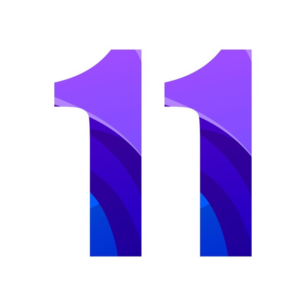 Edición de degradado del 11.º aniversario del vector