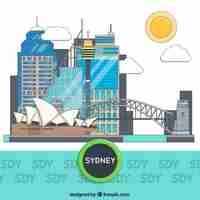 Vector gratuito edificios sydney