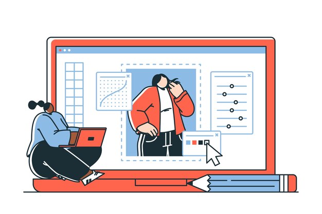 Editar la ilustración del concepto de la foto