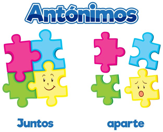 Educación Antónimos juntos y separados