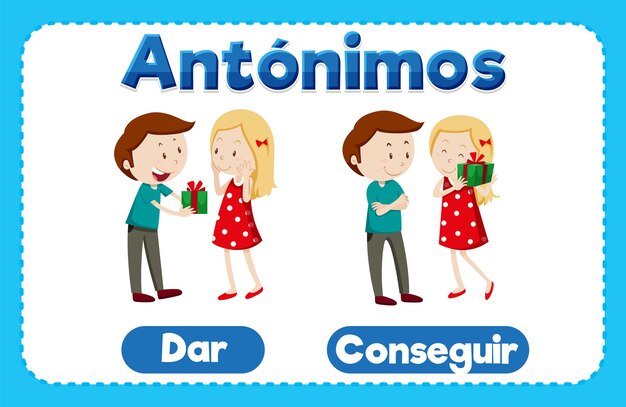 Educación en español Dar y recibir Antónimos