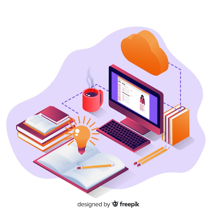 Vector gratuito educación en línea