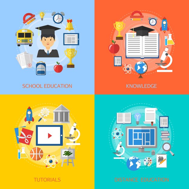 Educar conceptos ilustración.