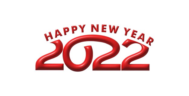 Efecto 3D Feliz año nuevo 2022 Golpeteo de diseño de tipografía de texto, ilustración vectorial.