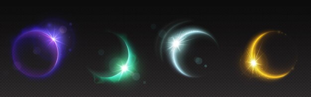 Efecto de anillo de luna o sol en el destello de luz del eclipse solar