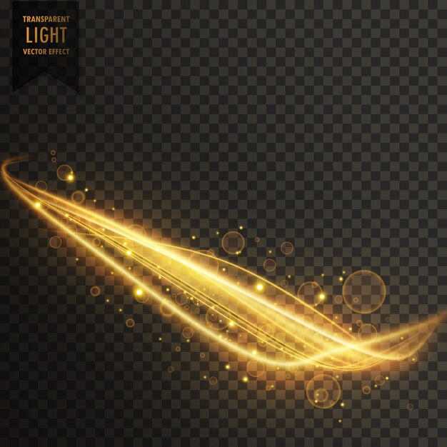 Efecto chispeante transparente de luz