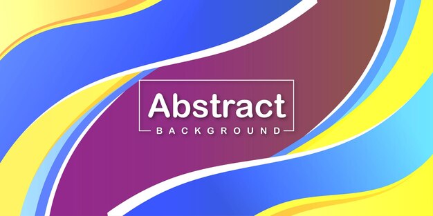 Efecto de corte de papel abstracto Púrpura Azul Amarillo Fondo colorido Banner de diseño multipropósito