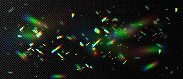 Efecto de destellos de lente arco iris de refracción de luz.