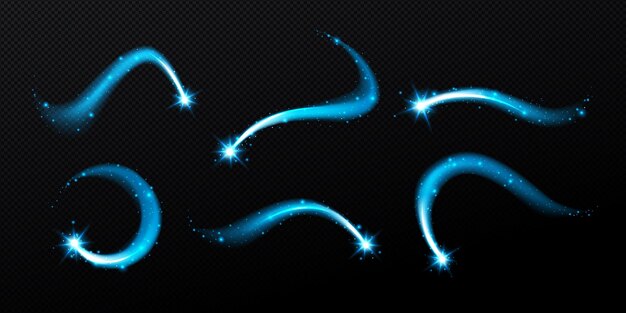 Efecto espiral mágico con estrellas y destellos.