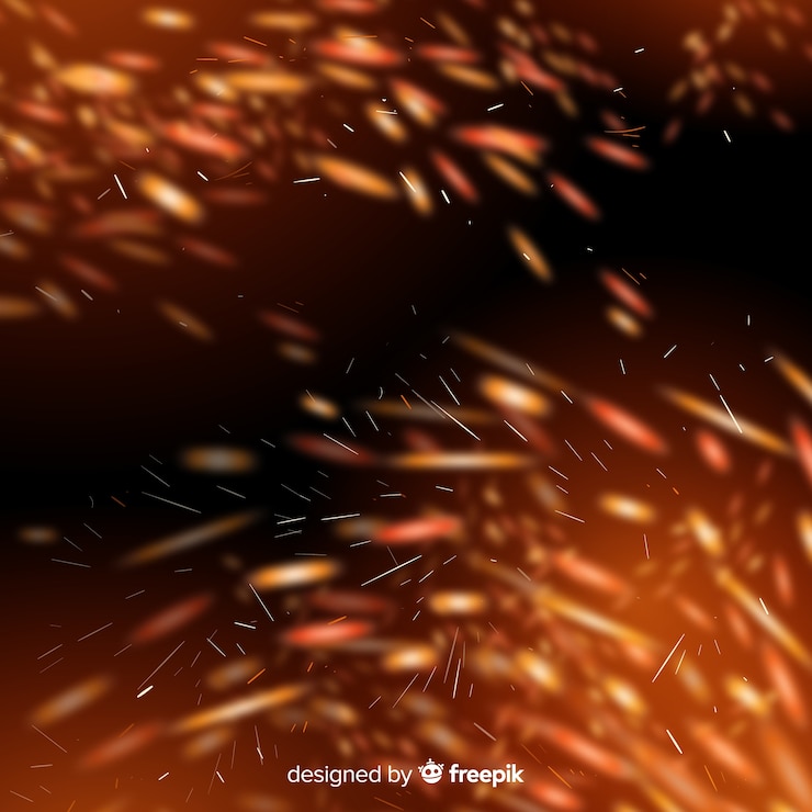 Vector gratuito efecto de fuego brillante con fondo transparente.